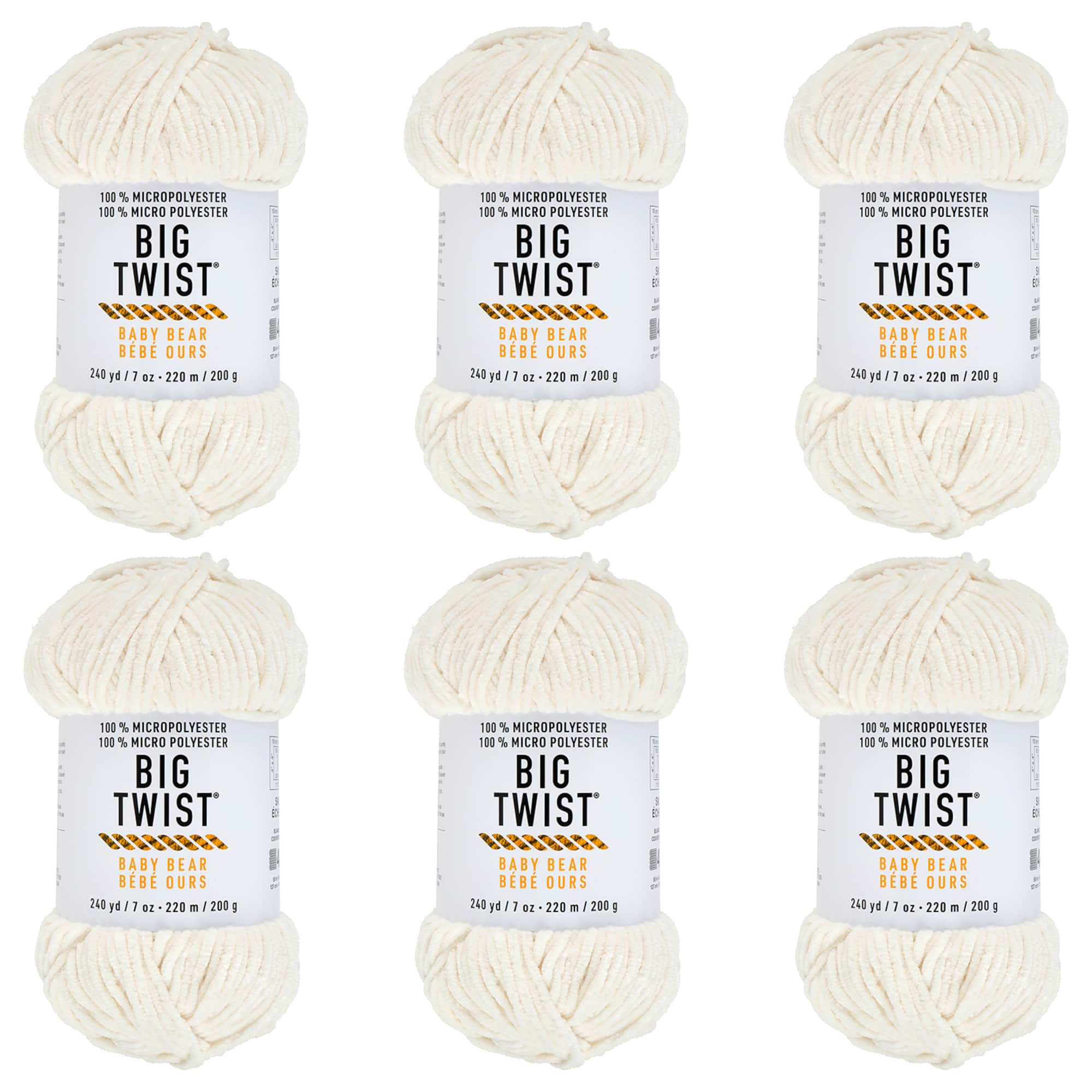 6 Pack: Big Twist® Baby Bear Yarn